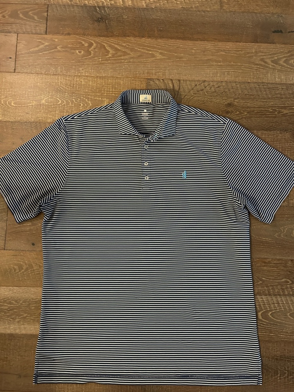 Johnnie-O Striped Navy & White Polo Golf Shirt